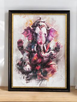 Art Street - Framed Wall Art Print Lord Ganesha Ji Beautiful Classic