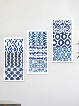 Art Street - Framed Wall Art Print Pattern Poster, Beautiful Geometric Landscape (Set of 3)