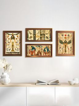 Art Street - Wall Framed Art Prints Ancient Egypt Mythology Tapestry Egyptian Gods (Set of 4)