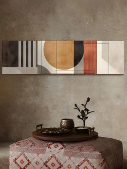 Art Street - Abstract Geometric Circle Canvas Painting For Living Room, Wall Art