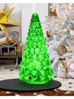 Homesake - Mercury Glass Christmas Tree Table Lamp Light Home Decor Fairy