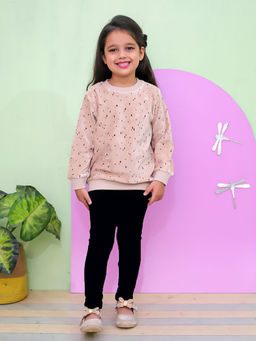 The Mom Store - Beige Coffee Mocha Kids Fleece Sweatshirt