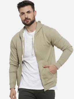 Campus Sutra - Men Zipper Solid Full Sleeve Stylish Casual Hooded Sweatshirts