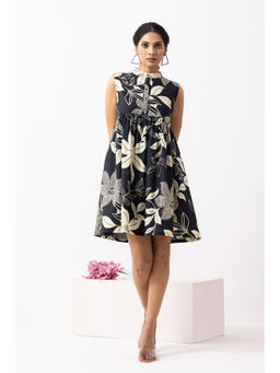 The Indian Cause - Black Block Printed Amore Dress