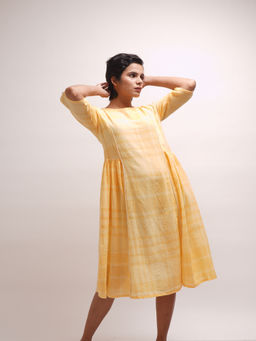 JITI - Yellow Checkered Dress