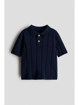 H&M - Boys Blue Knitted Polo T-Shirt