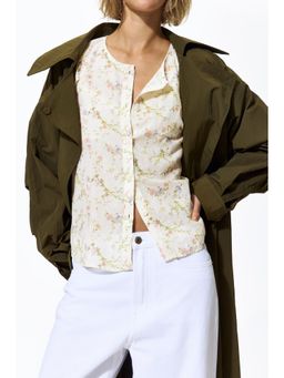 H&M - Women Multi-Color Linen-Blend Blouse