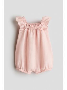 H&M - Girls Orange Linen Romper Suit