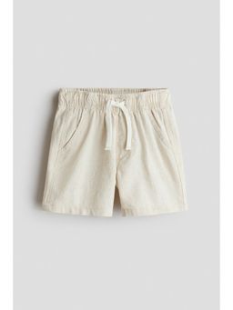 H&M - Boys Beige Linen-Blend Shorts