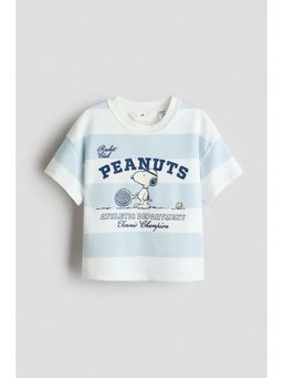 H&M - Girls Blue Printed T-Shirt