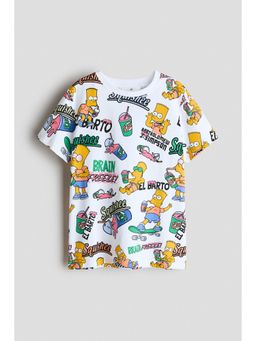 H&M - Boys Multi-Color Print-Motif Cotton T-Shirt