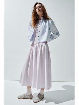 H&M - Women Purple Smocked Seersucker Dress