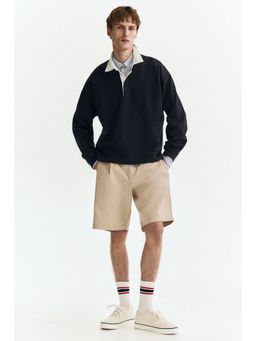 H&M - Men Blue Loose Fit Cotton Polo T-Shirt