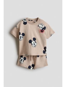 H&M - Boys Multi-Color 2-Piece Printed T-Shirt and Shorts