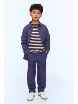 H&M - Boys Blue Linen-Blend Trousers