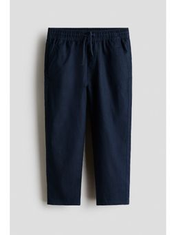 H&M - Boys Blue Linen-Blend Trousers