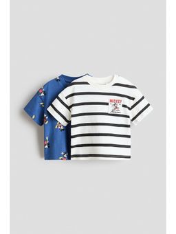 H&M - Boys Blue 2-Pack Printed T-Shirts