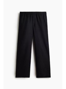 H&M - Men Black Loose Fit Linen Trousers