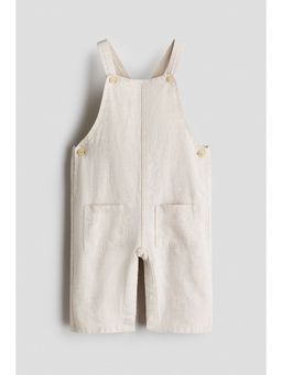 H&M - Unisex Beige Linen Dungarees