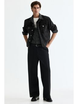 H&M - Men Grey Loose Fit Tailored Trousers