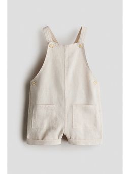 H&M - Unisex Beige Linen Dungaree