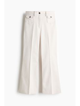 H&M - Women White Flared Ankle-Length Trousers