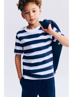 H&M - Boys White Printed Cotton T-Shirt