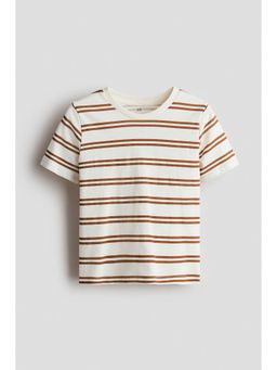 H&M - Boys Brown Printed Cotton T-Shirt
