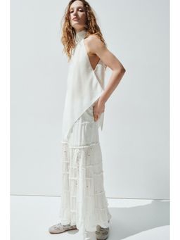H&M - Women White Broderie Anglaise Maxi Skirt