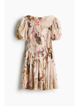 H&M - Women Multi-Color Smocked-Bodice Dress