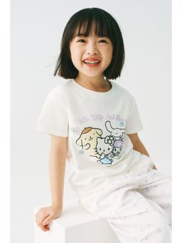 H&M - Girls White Printed T-Shirt