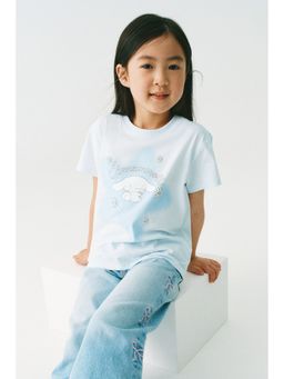H&M - Girls Blue Printed T-Shirt