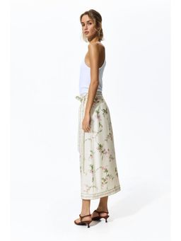 H&M - Women Multi-Color Lyocell-Blend Wrap Skirt