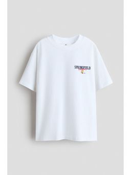 H&M - Boys White Printed T-Shirt