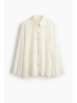 H&M - Women White Broderie Anglaise Shirt
