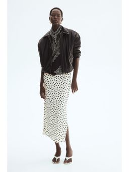 H&M - Women White Draped Midi Skirt