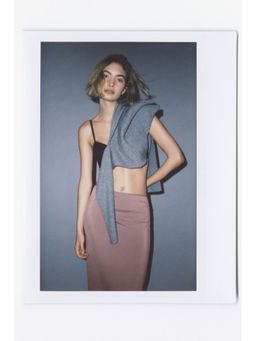 H&M - Women Pink Draped Midi Skirt