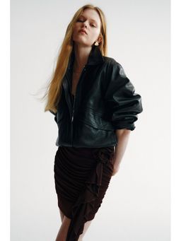 H&M - Women Brown Flower-Detail Mini Skirt