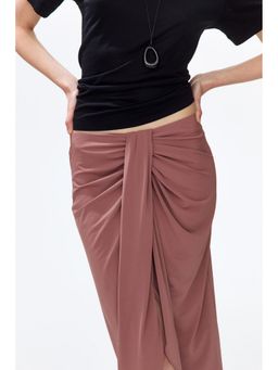 H&M - Women Pink Draped Jersey Skirt