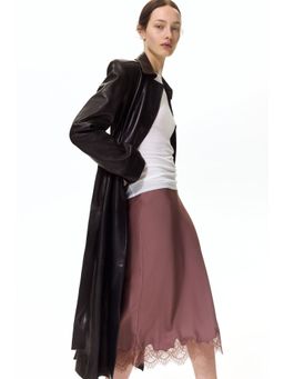 H&M - Women Pink Lace-Trimmed Slip Skirt