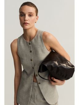 H&M - Women Beige Long Waistcoat