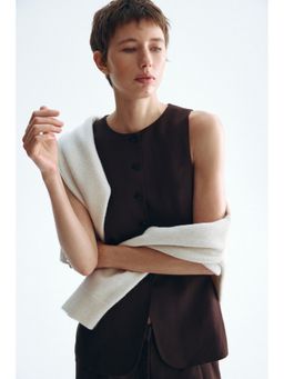 H&M - Women Brown Long Waistcoat