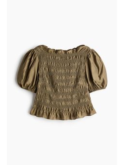 H&M - Women Green Smocked Blouse