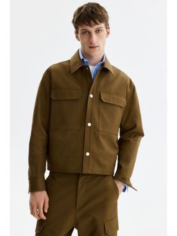 H&M - Men Green Boxy-Style Overshirt Shacket
