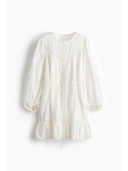 H&M - Women White Cotton Tunic Dress