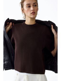 H&M - Women Brown Knitted T-Shirt