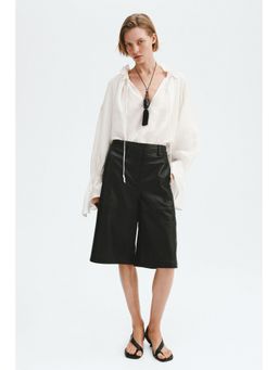 H&M - Women White Oversized Linen-Blend Shirt