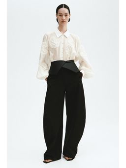 H&M - Women White Embroidered Blouse
