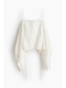 H&M - Women White Broderie Anglaise Strappy Top