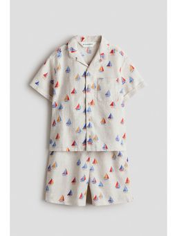 H&M - Boys Beige 2-Piece Linen Set